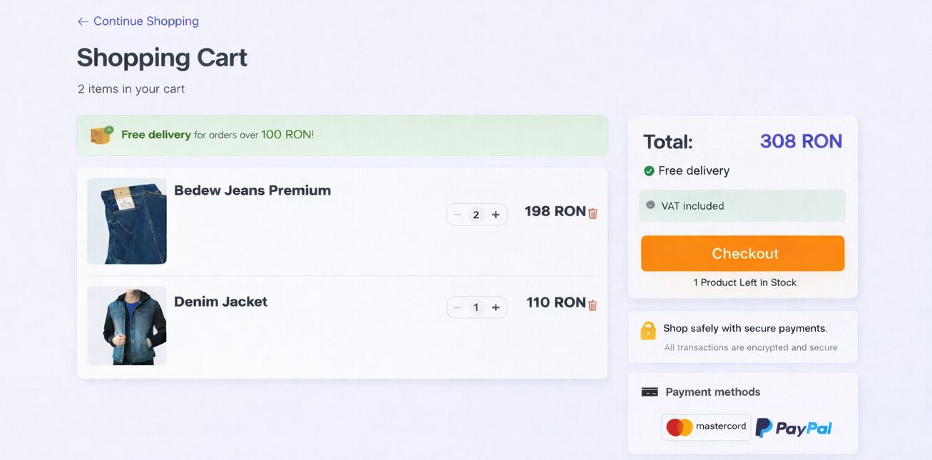 MVP – Order confirmation